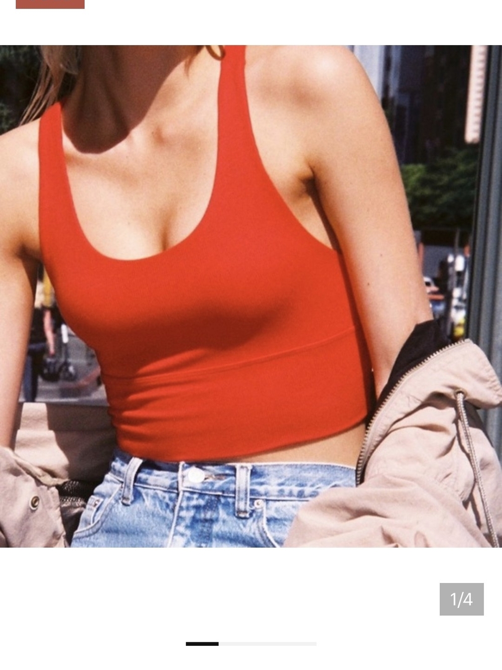 Joah Brown Varsity Crop Tank In Hot Sauce | S/M - RARE